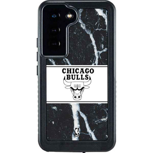 NBA Chicago Bulls Marble Galaxy S24 Waterproof Case
